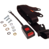1-KIT DE CINTURÓN  DE SEGURIDAD DTRO.-Tipo estático-30cm-Negro