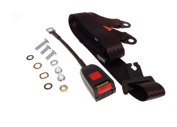 1-KIT DE CINTURÓN  DE SEGURIDAD DTRO.-Tipo estático-30cm-Negro