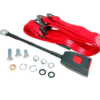 1-KIT DE CINTURÓN  DE SEGURIDAD DTRO.-Tipo estático-30cm-Rojo