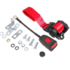 1-KIT DE CINTURÓN  DE SEGURIDAD DTRO.-Carrete de inercia-30cm-LH/RH-Rojo Signal